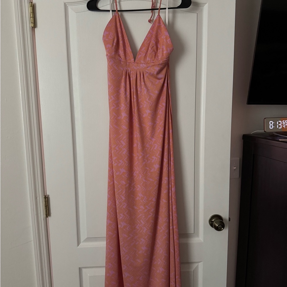 JB by Julie Brown Pink Halter Maxi Dress